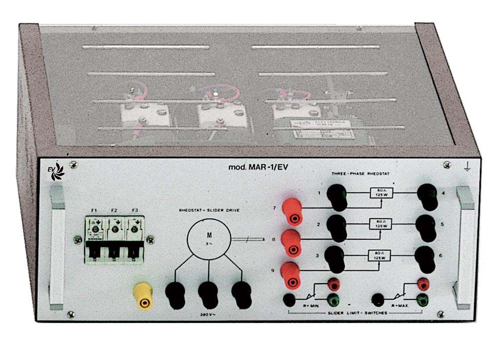 Motoréducteur triphasé avec rhéostat de démarrage
